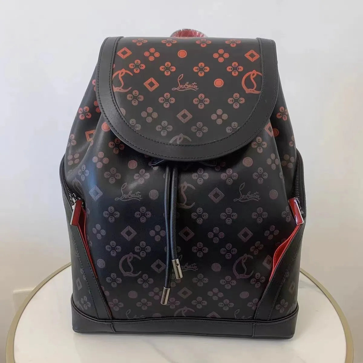 ChrisLB Explorafunk Spiked Calfskin Backpack