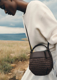 Polene Numéro Huit Calfskin Mini Basket Tote