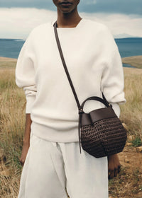 Polene Numéro Huit Calfskin Mini Basket Tote