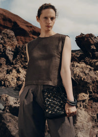 Polene Solé Leather Pearl Net Tote