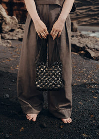 Polene Solé Leather Pearl Net Tote