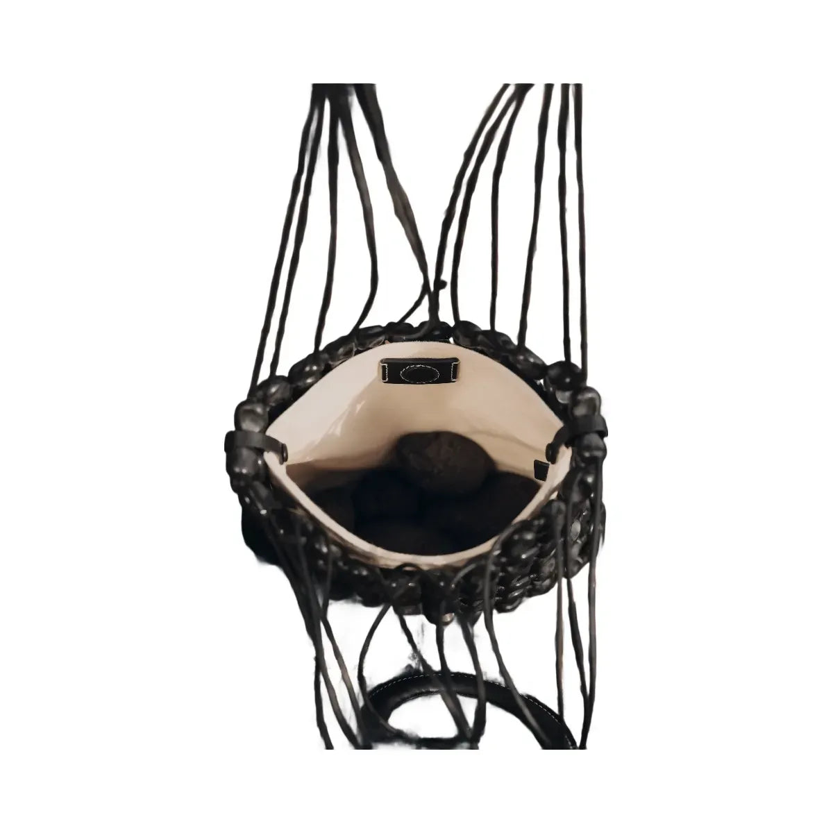 Polene Solé Leather Pearl Net Tote