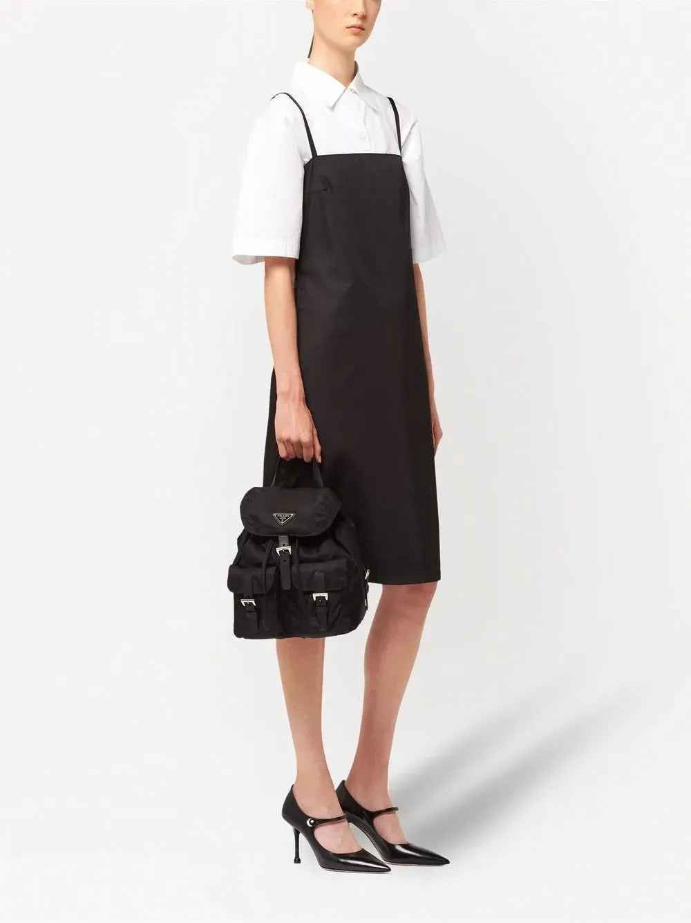 PR Luxe Saffiano Dual Pocket Backpack
