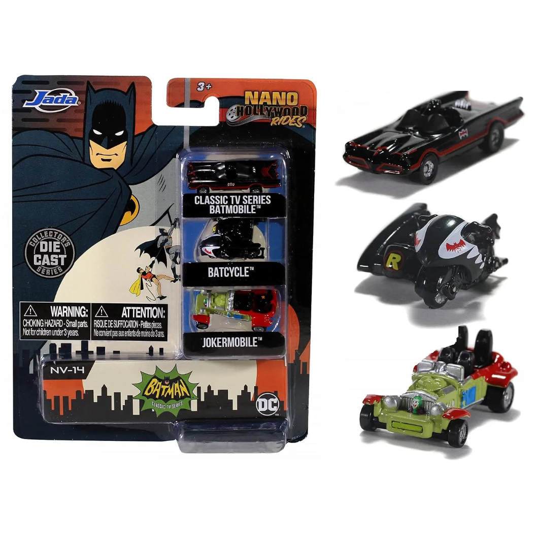 Jada Toys Batman 1966 Nano Hollywood Rides Set