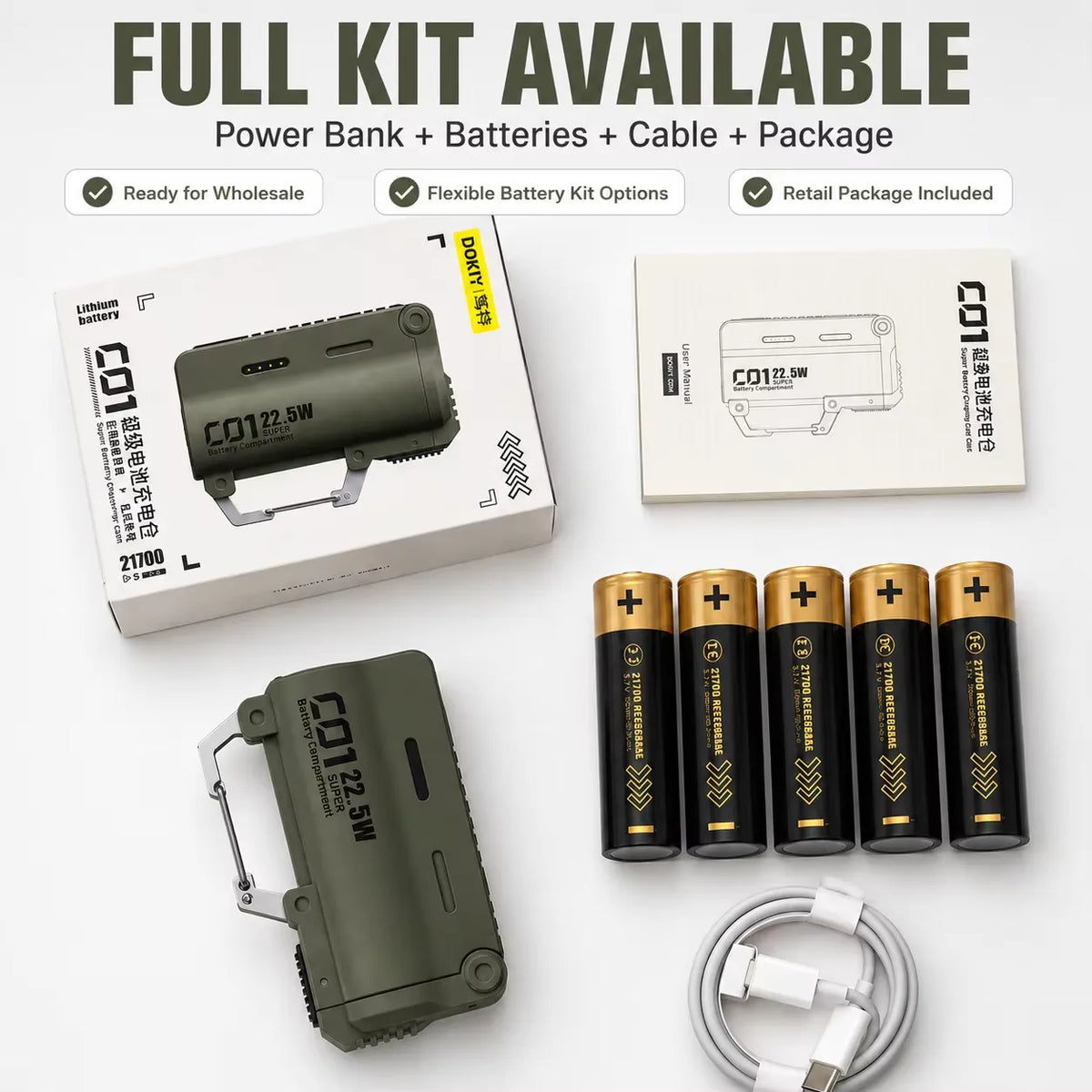 C01 Tactical Magazine 22.5W Replaceable Power Bank (5000 mAh)