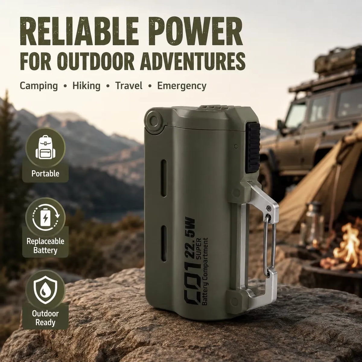 C01 Tactical Magazine 22.5W Replaceable Power Bank (5000 mAh)