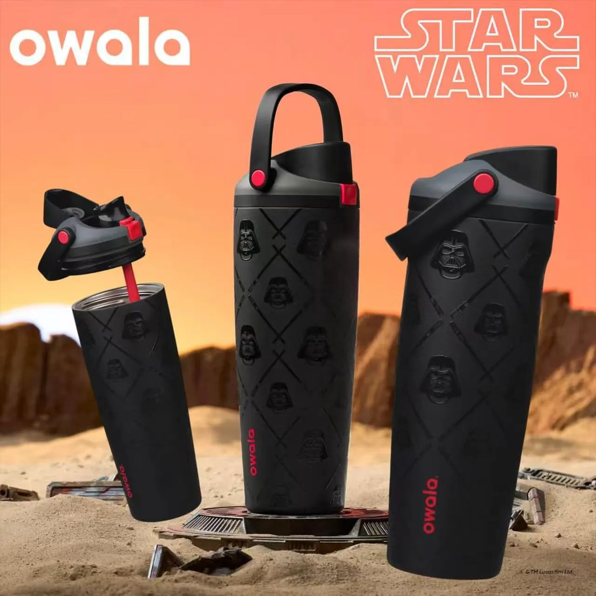 Owala Star Wars Darth Vader Theme FreeSip Series