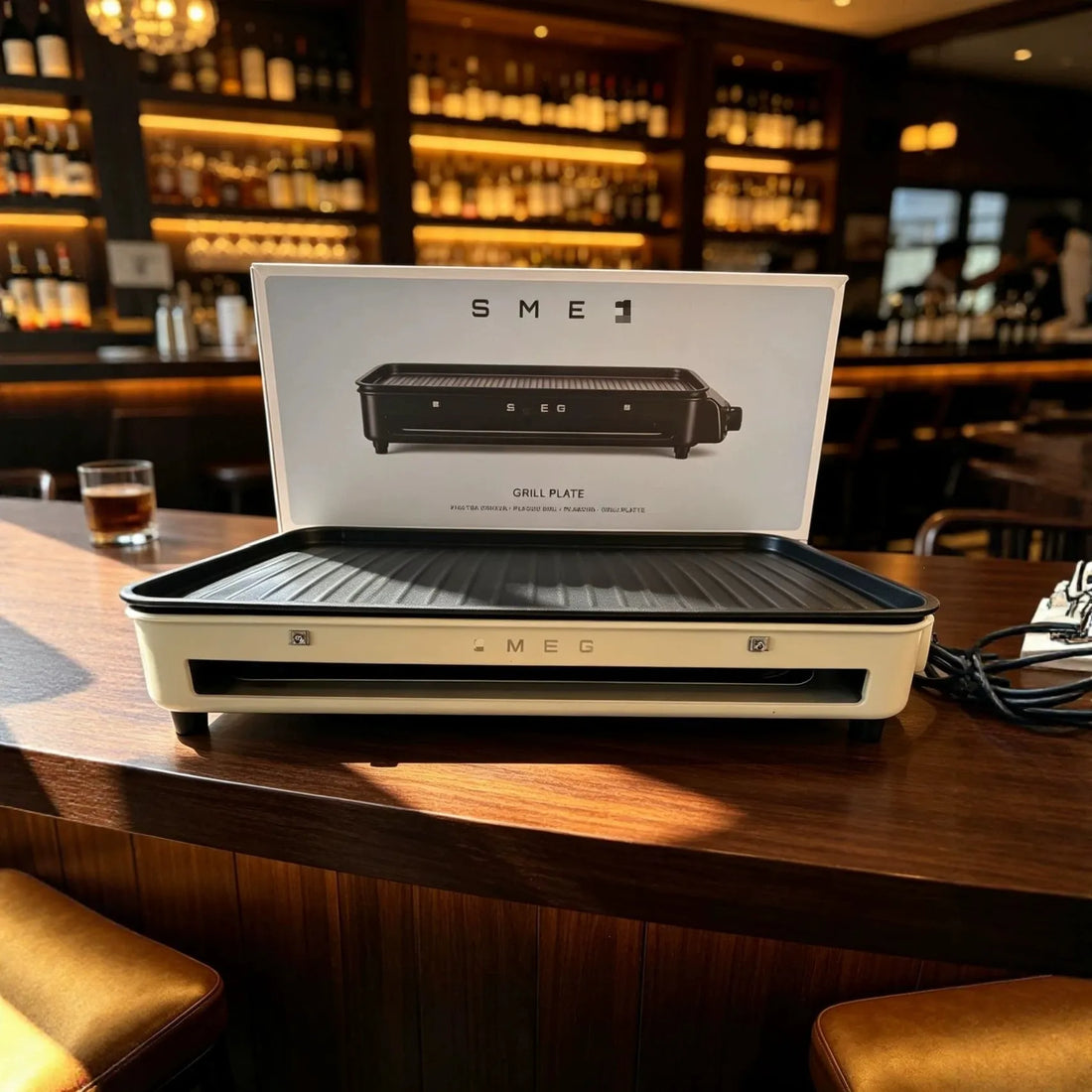 SMG Retro Smokeless Electric Tabletop Grill Plate