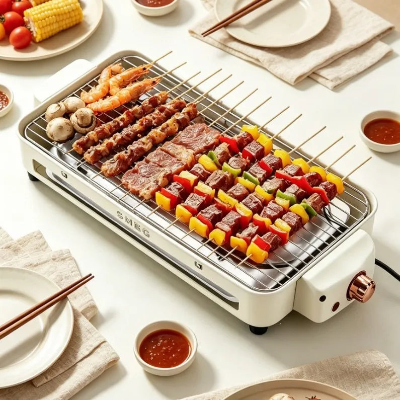 SMG Retro Smokeless Electric Tabletop Grill Plate