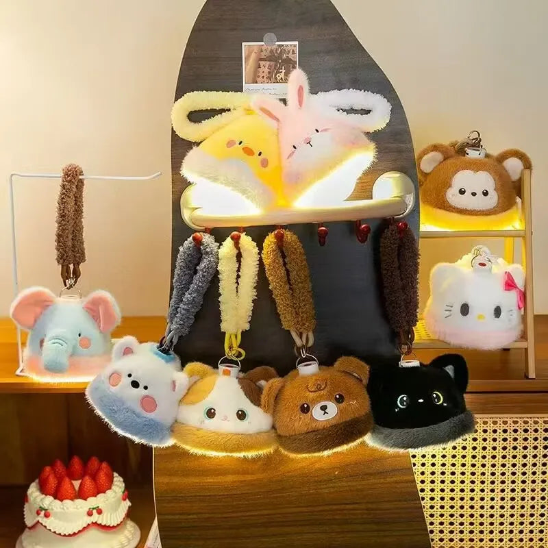 Kawaii GITD Plush LED Night Light Charm