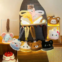 Kawaii GITD Plush LED Night Light Charm