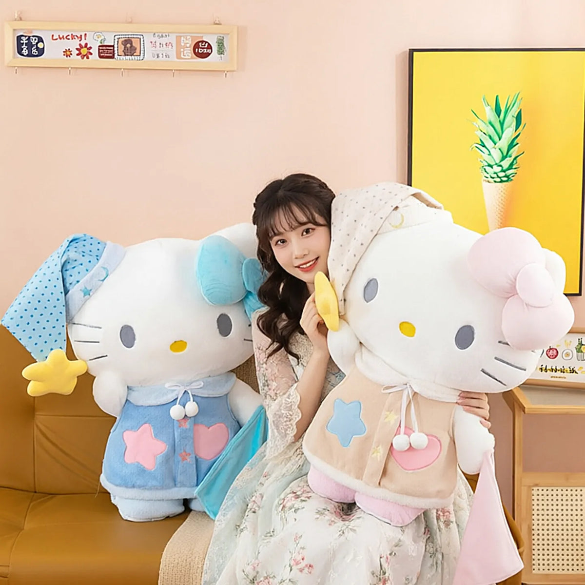 Hello Kitty Slumber Nightcap Pastel Fleece Plush