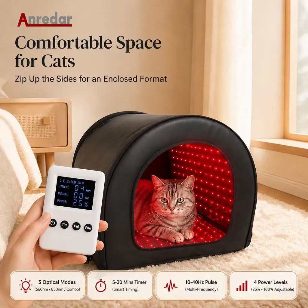 Anredar Foldable Red Light Pet Therapy Cabin