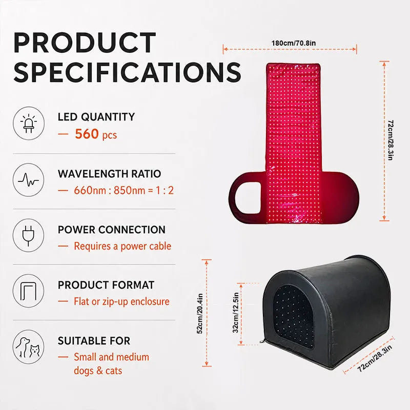 Anredar Foldable Red Light Pet Therapy Cabin