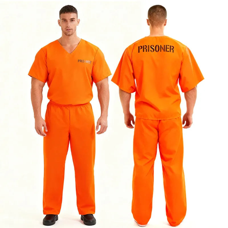 American Prison Uniform Cosplay Set