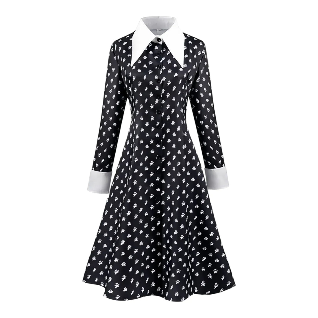 Wednesday Addams Retro Black Dress