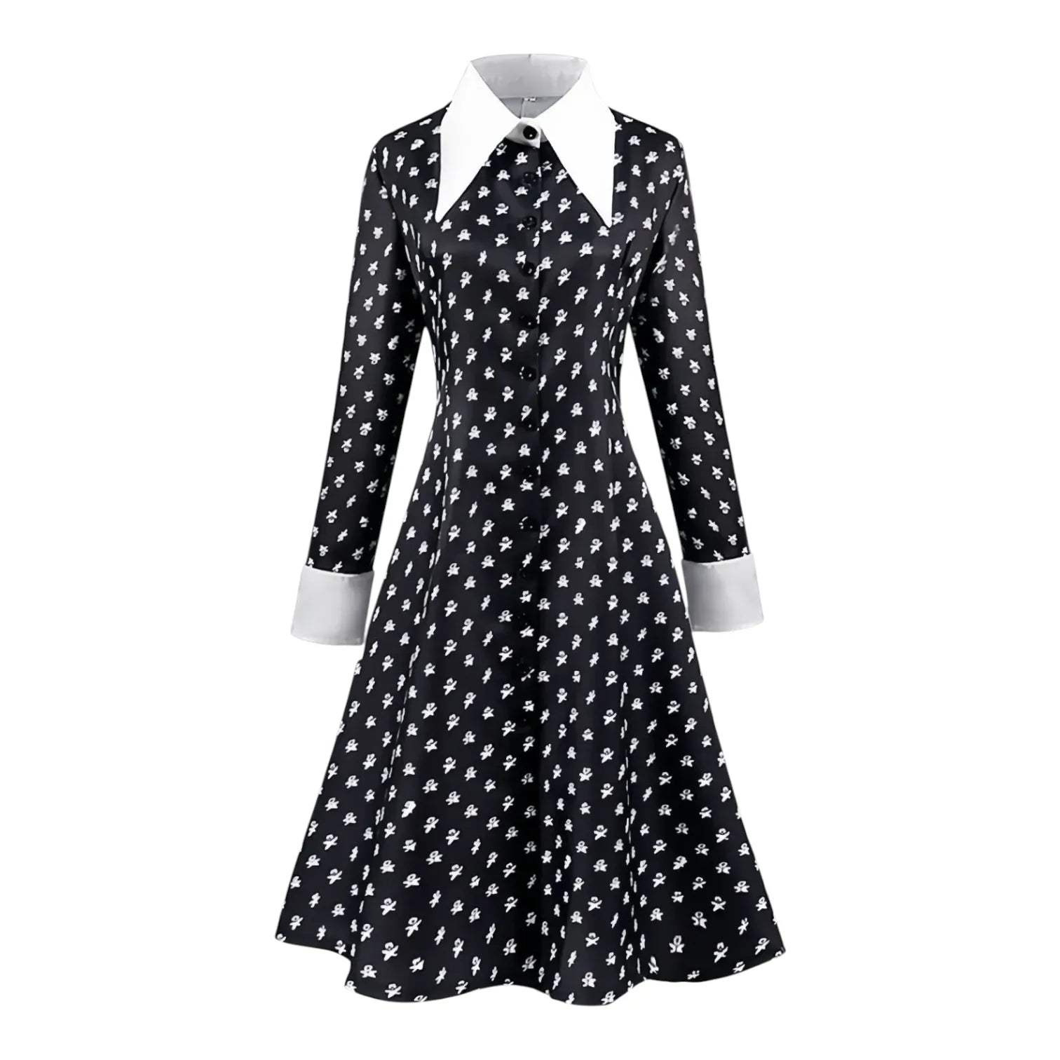 Wednesday Addams Retro Black Dress
