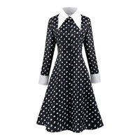 Wednesday Addams Retro Black Dress