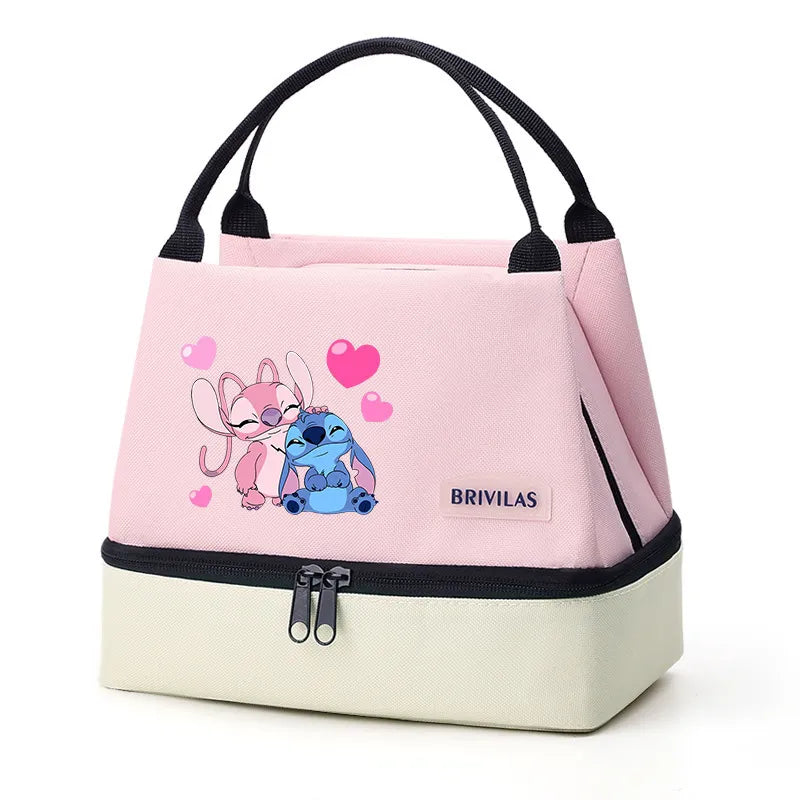 Stitch Glitch Contrasting Color Lunch Tote
