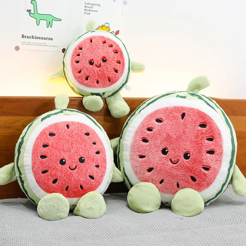 Watermelon Joy Expression Plush Pillow