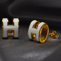 Horse Carriage Luxe Mini Pop H Earrings
