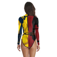Deadpool and Wolverine Split Design Bodysuit