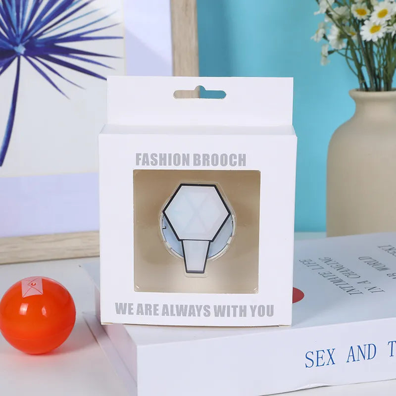 K-Pop Fashion Lightstick Brooch Badge