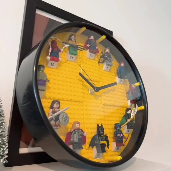Toy Boy Quirky Superhero Blocks Clock