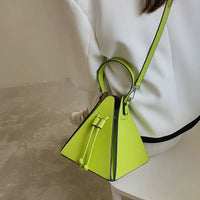 Geometric Pyramid Drawstring Mini Bag