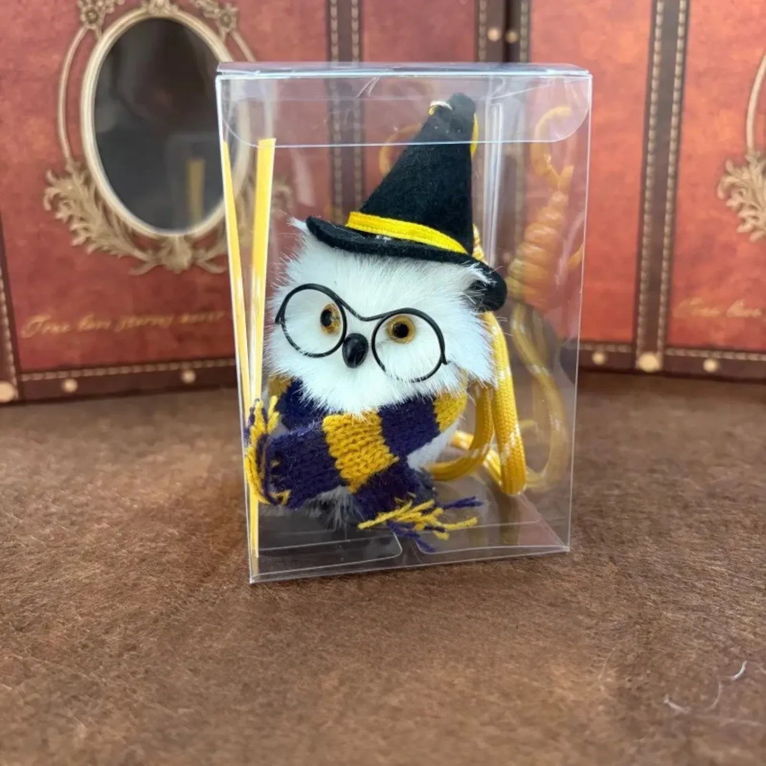 Handcrafted Wizard Owl Plush Bag Charm