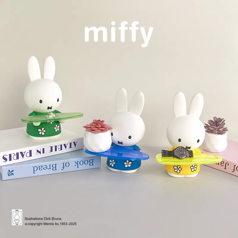 Miffy 70th Anniversary Floral Dress Storage Tray Figurine