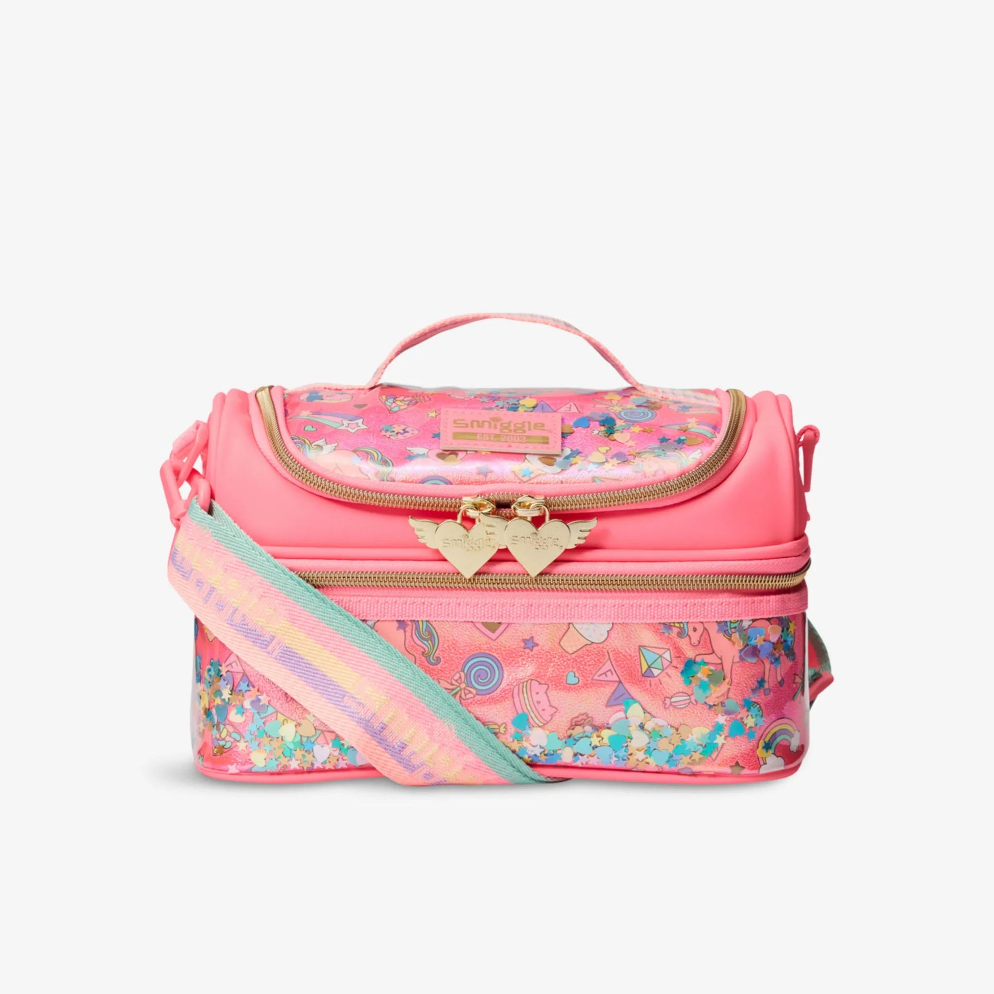 SMGL Glitter Unicorn Double Decker Insulated Lunch Bag