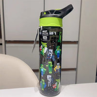 SMGL Minecraft Creeper TNT Flip Top Water Bottle  (650 ml)