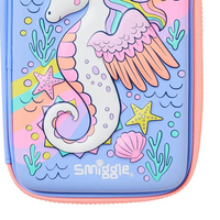 SMGL Ocean Unicorn Seahorse Pastel Blue Hardtop Pencil Case