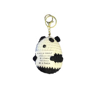 Positive Crochet Panda Keychain