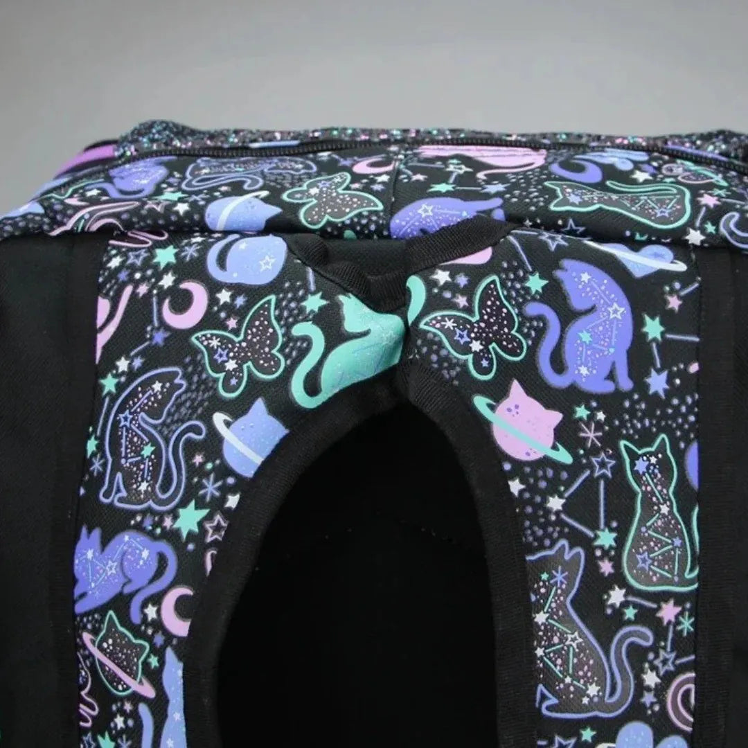 SMGL Celestial Cat Reach for the Stars Buckleflap Backpack