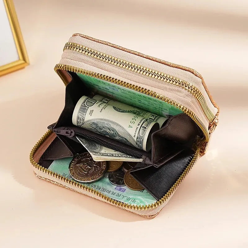 K-Pop Demon Hunters Glitter Compact Zipper Wallet