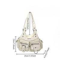 Vintage Y2K Washed Faux Leather Grunge Bag