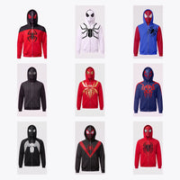 Spiderman Full Zip Mask Cosplay Hoodie