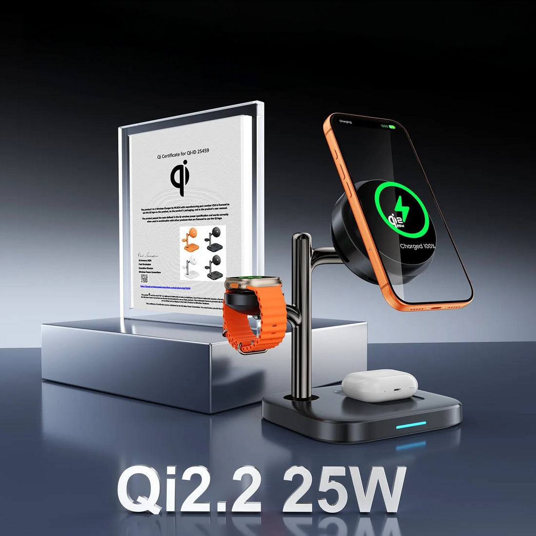 MagCold Qi2.2 25W Wireless Charging Stand