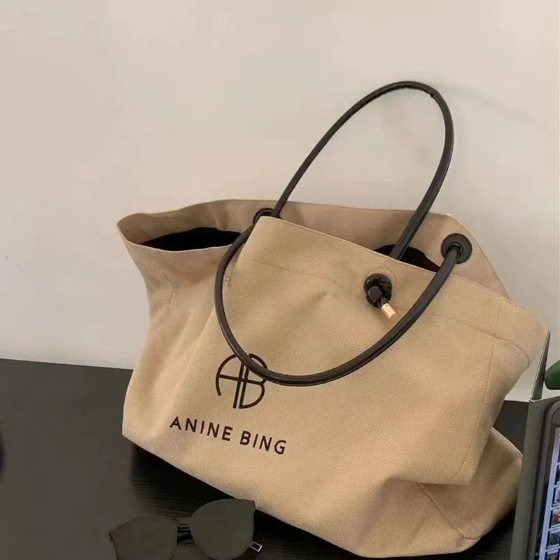 Anine Bing Woven Jute Shopper Tote