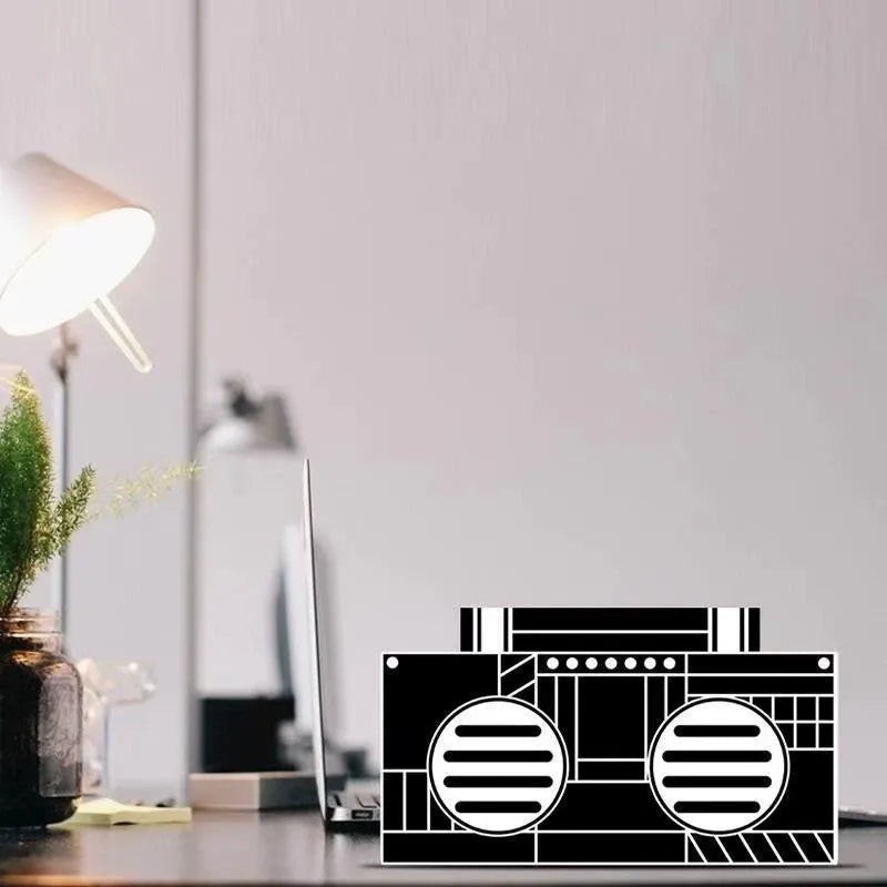 Retro Memphis Pop Art Boombox Bluetooth Speaker