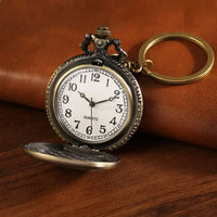 Timeless Vintage Quartz Pocket Watch Keychain