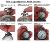 Timeless Vintage Quartz Pocket Watch Keychain