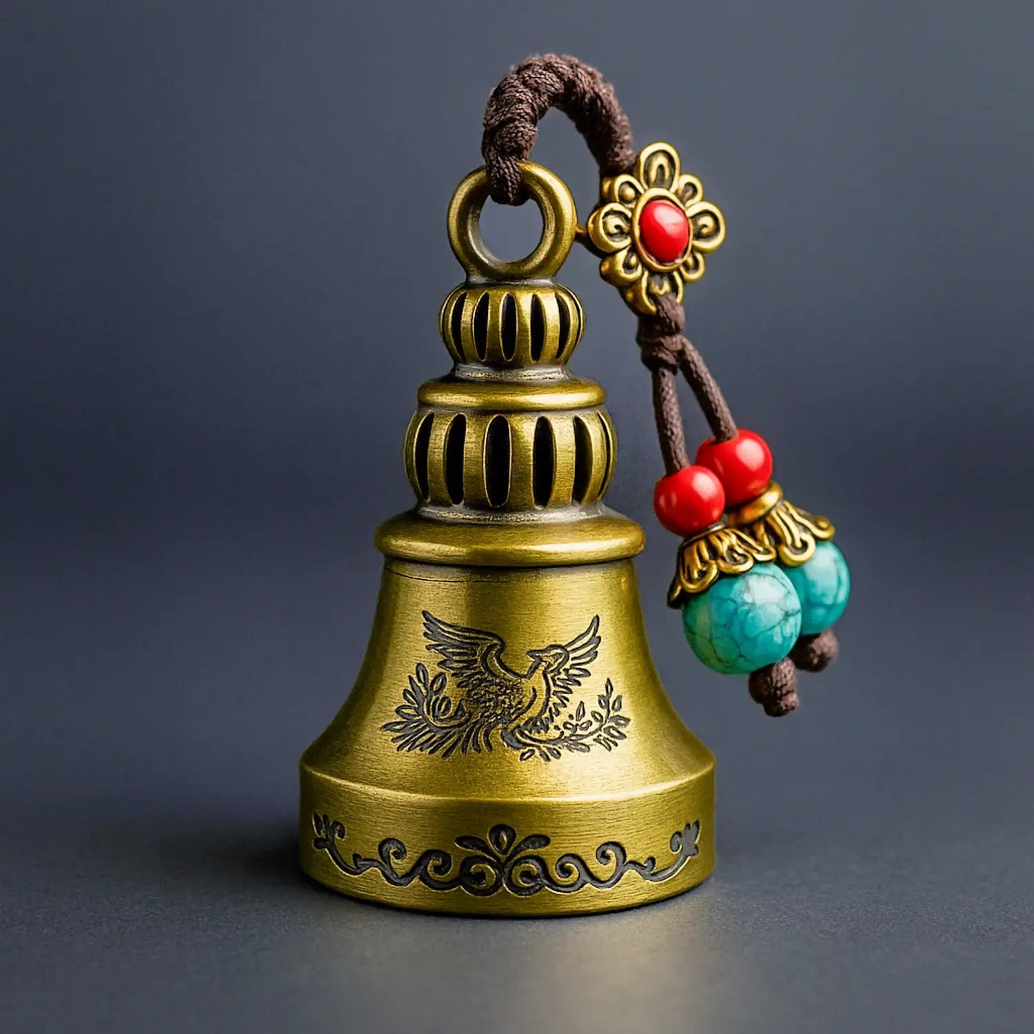Boho Rider Beaded Chime Bell Keyring