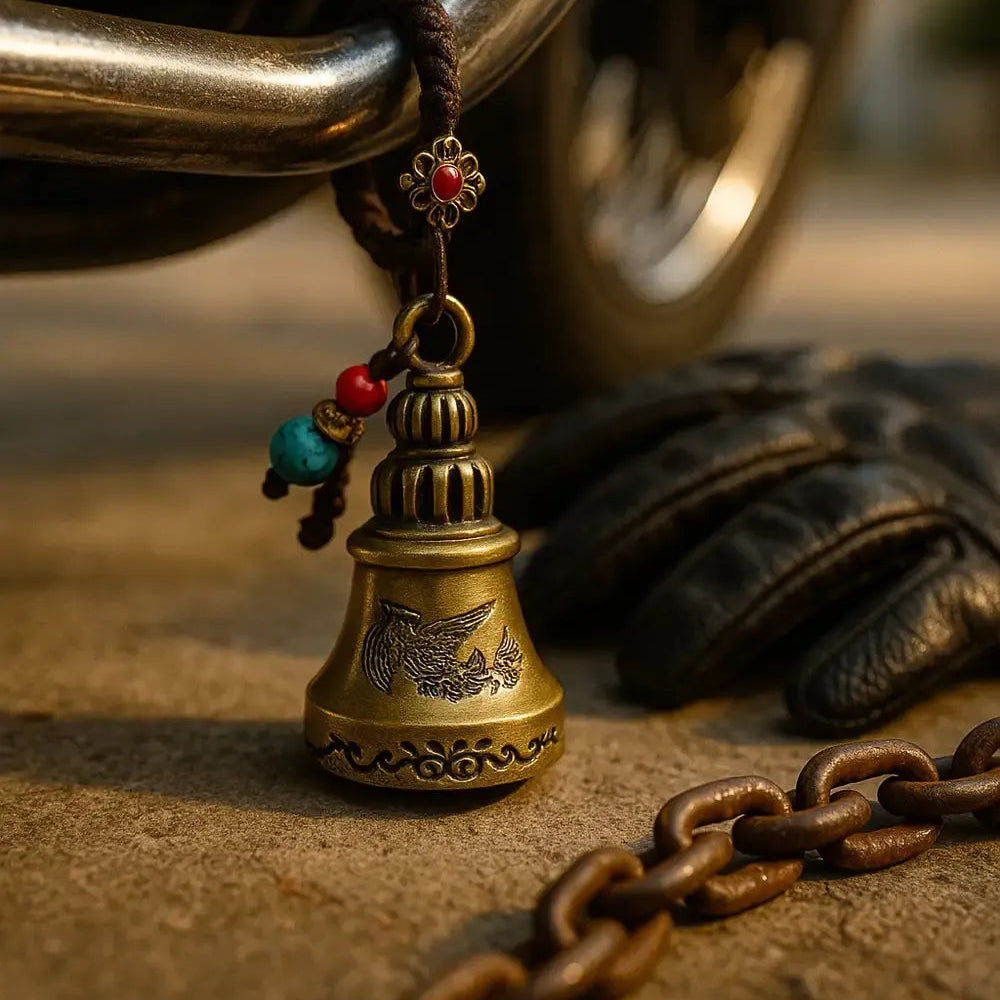 Boho Rider Beaded Chime Bell Keyring