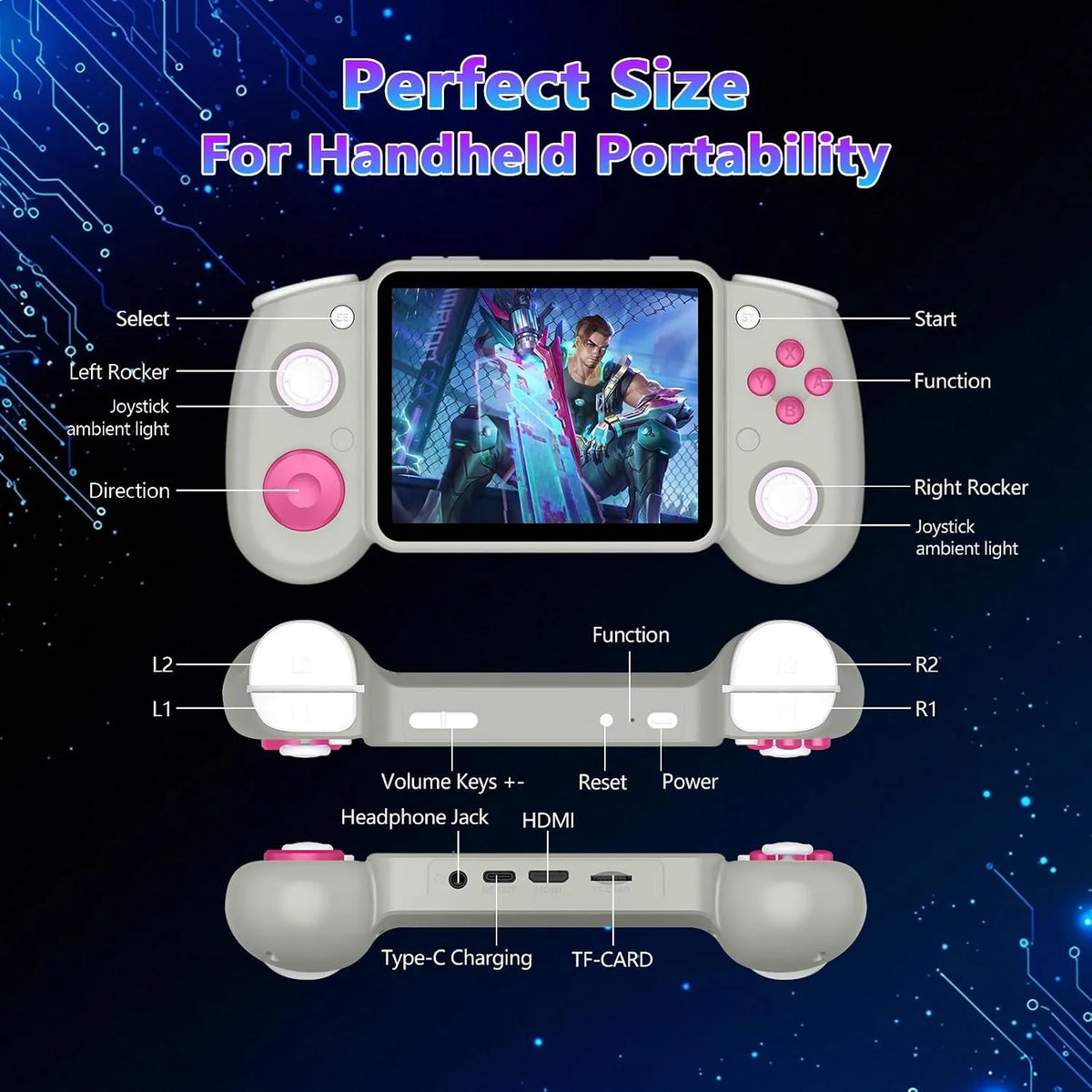 RG43H Pro Ergonomic Arcade Handheld Console