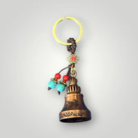 Boho Rider Beaded Chime Bell Keyring