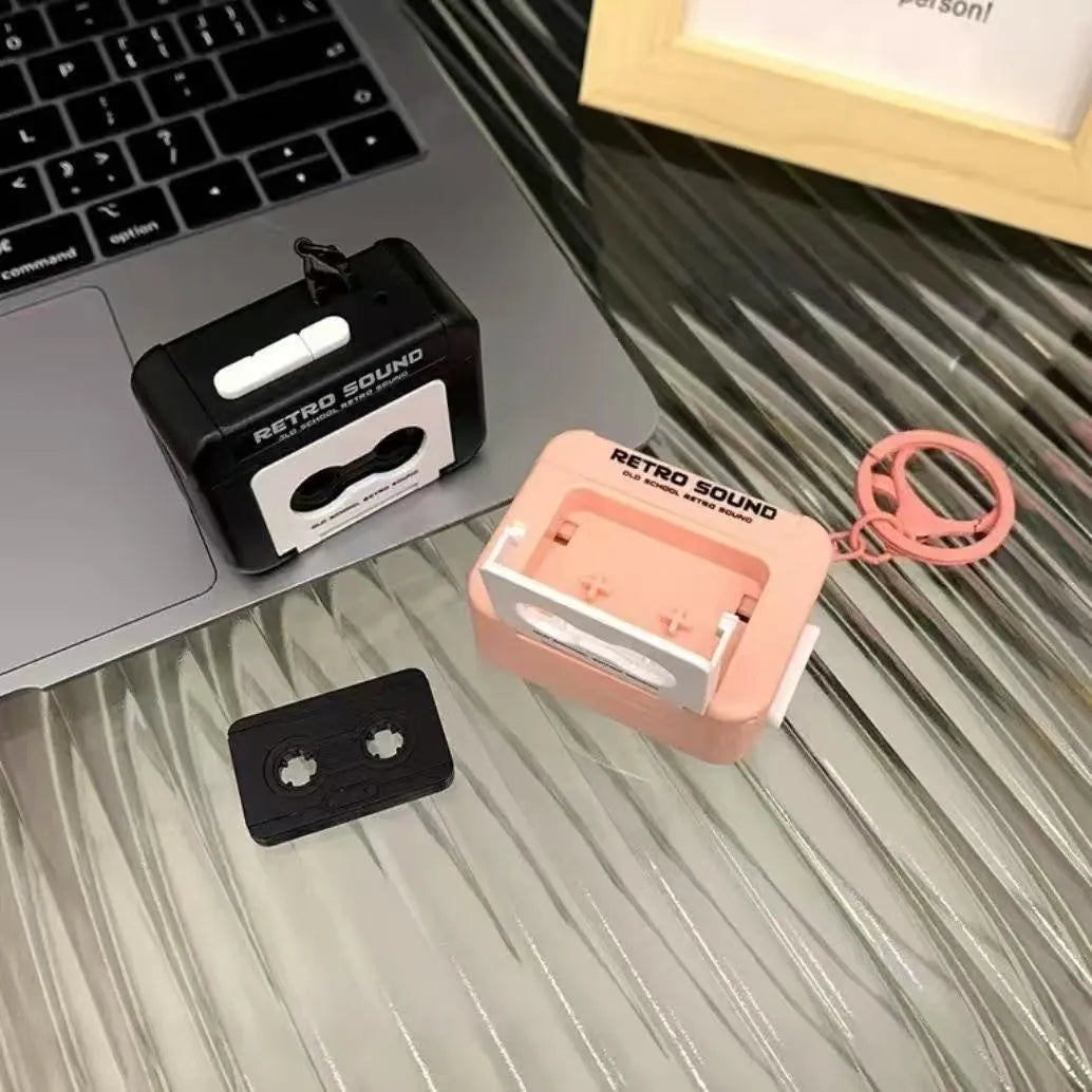 Y2K Nostalgia Mini Tape Recorder Keychain