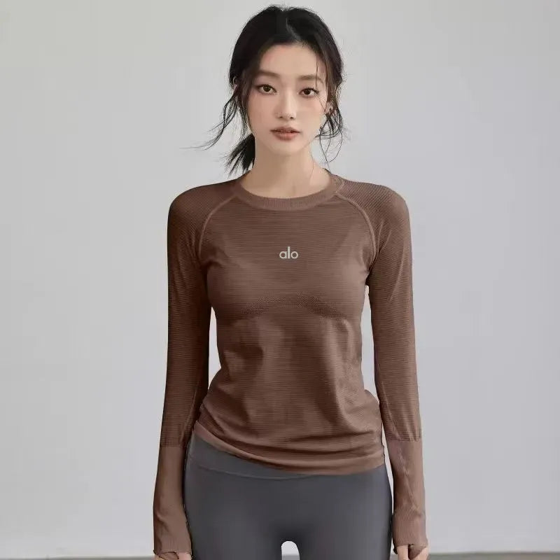 Alo Yoga Seamless Long Sleeve Top